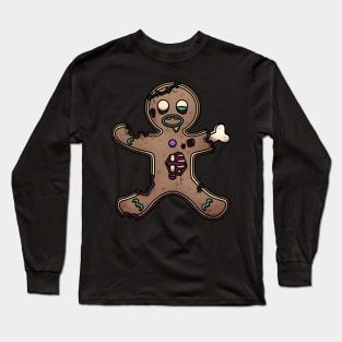 Zombie Gingerbread Man Long Sleeve T-Shirt